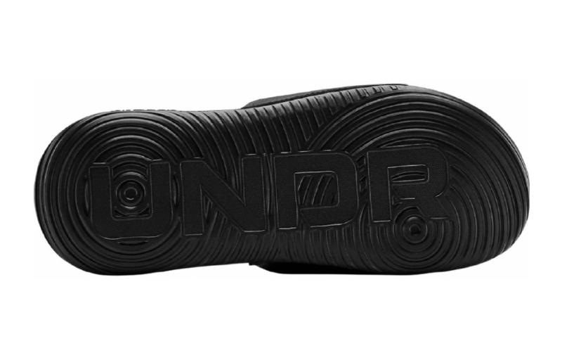 Shop Under Armour Ansa Fixed Slide 'Negro Amarillo Ray' (Talla Escolar) 3023789-007