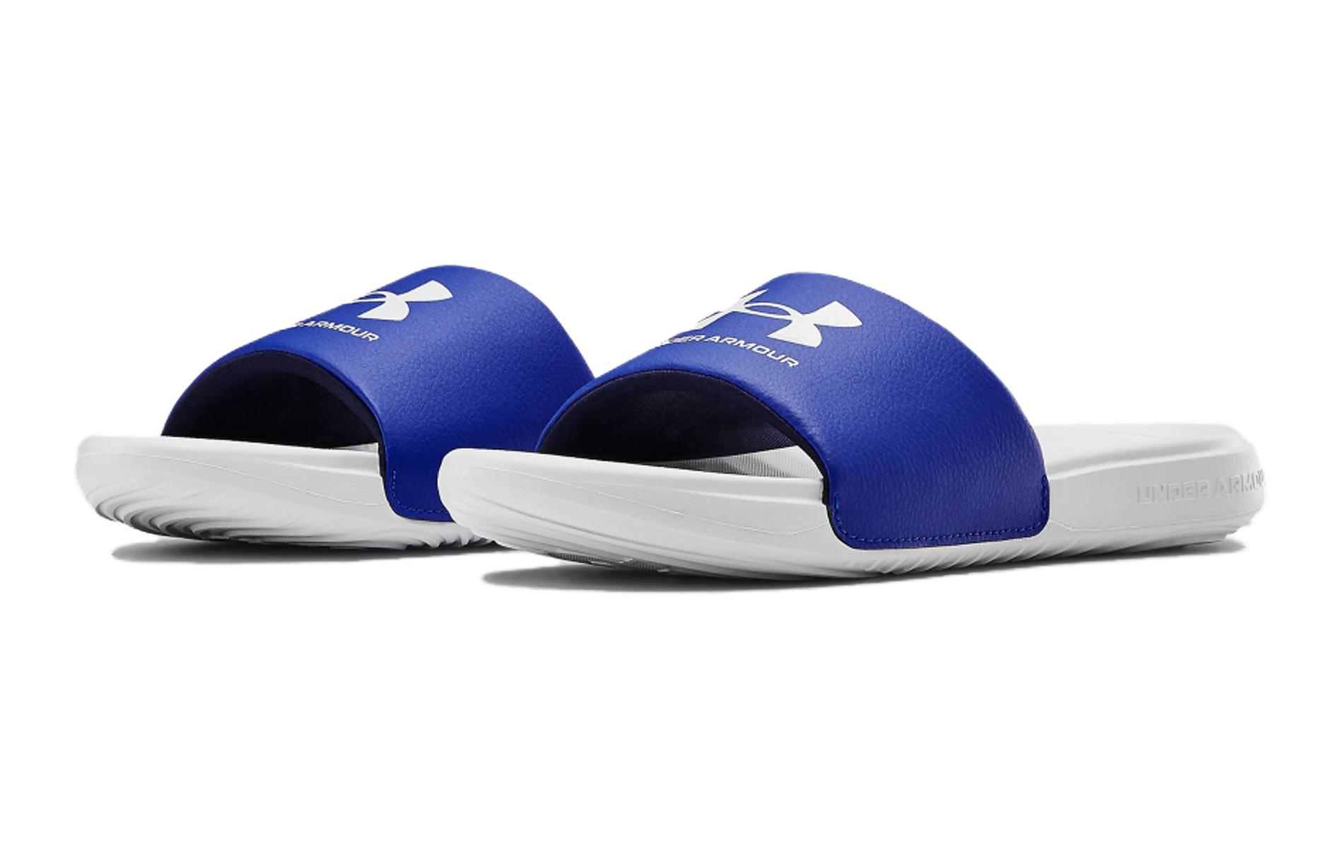 Lookbook (Grade School) Under Armour Ansa Fixed Slide ''Halo Grau Blau'' 3023789-105