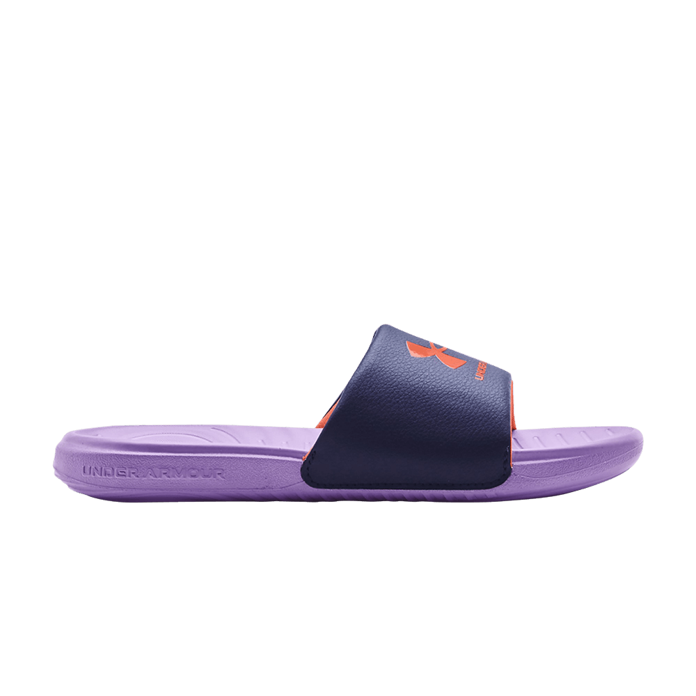 (Grade School) Under Armour Ansa Fixed Slide 'Midnight Navy Vivid Lilac' 3023793-400