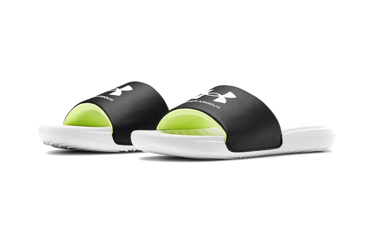 Lookbook （小學年級）Under Armour Ansa 固定式拖鞋 ‘白黑’ 3023789-103