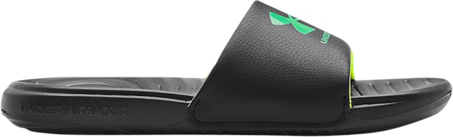 (Grade School) Under Armour Ansa Fixed Slides 'Black High-Vis Yellow' 3023789-006 (Grade School) Under Armour Ansa Fixed Slides 'Black High-Vis Yellow' 3023789-006