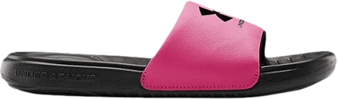 (Grade School) Under Armour Ansa Fixed Slides 'Black Pink Surge' 3023793-002 (Grade School) Under Armour Ansa Fixed Slides 'Black Pink Surge' 3023793-002