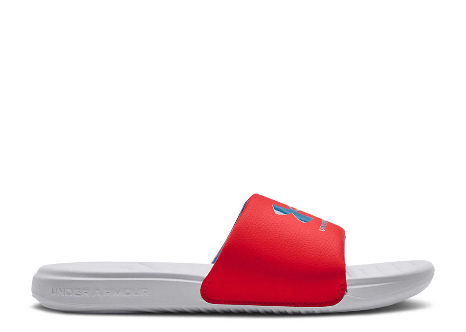 (Grade School) Under Armour Ansa Fixed Slides 'Bolt Red White' 3023789-601