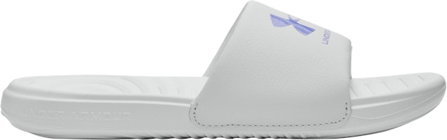 (Grade School) Under Armour Ansa Fixed Slides 'Grey Mist Baja Blue' 3023793-103 (Grade School) Under Armour Ansa Fixed Slides 'Grey Mist Baja Blue' 3023793-103