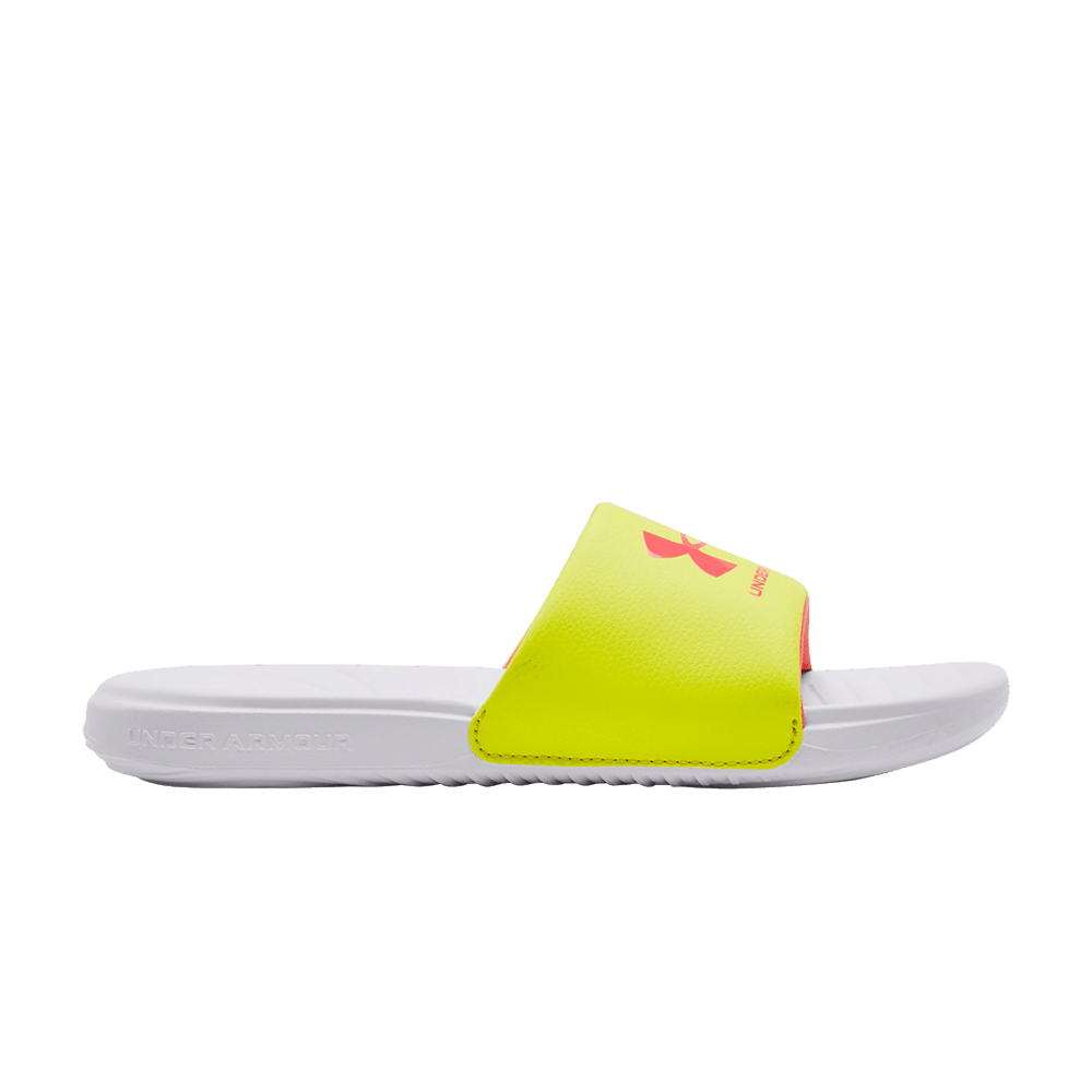 Buy (Kanak-Kanak) Under Armour Ansa Fixed Slides 'Kuning Putih' 3023793-300