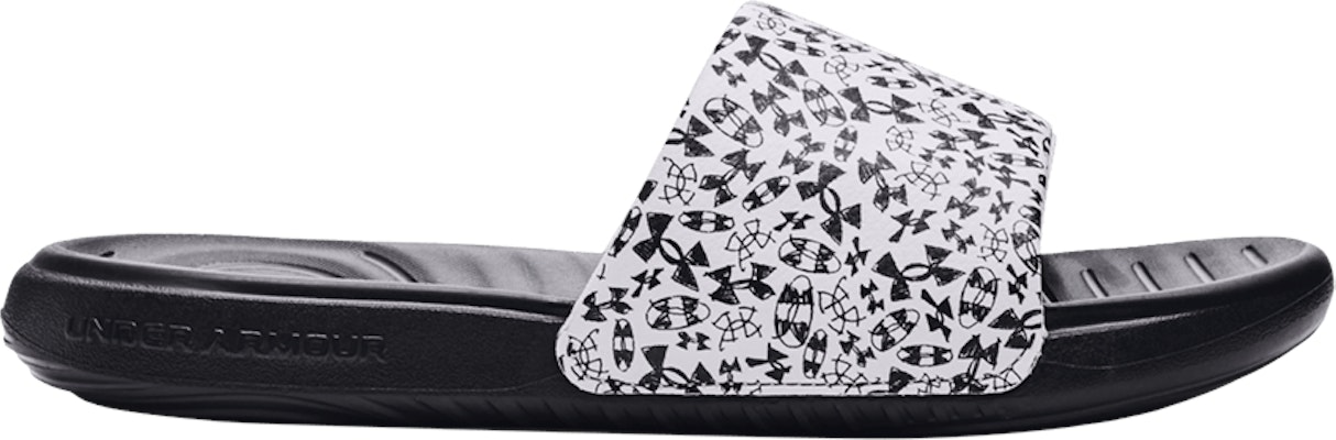 (Grade School) Under Armour Ansa Graphic Slide 'Allover Logo Doodles' 3024438-105 Buy (Grade School) Under Armour Ansa Graphic Slide 'Allover Logo Doodles' 3024438-105
