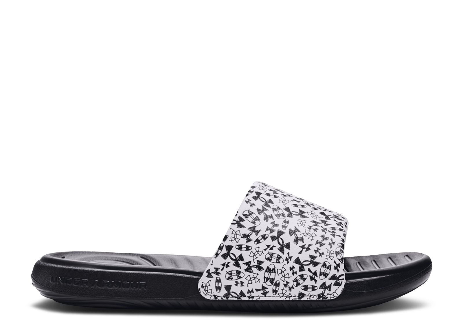(Grade School) Under Armour Ansa Graphic Slide 'Allover Logo Doodles' 3024438-105