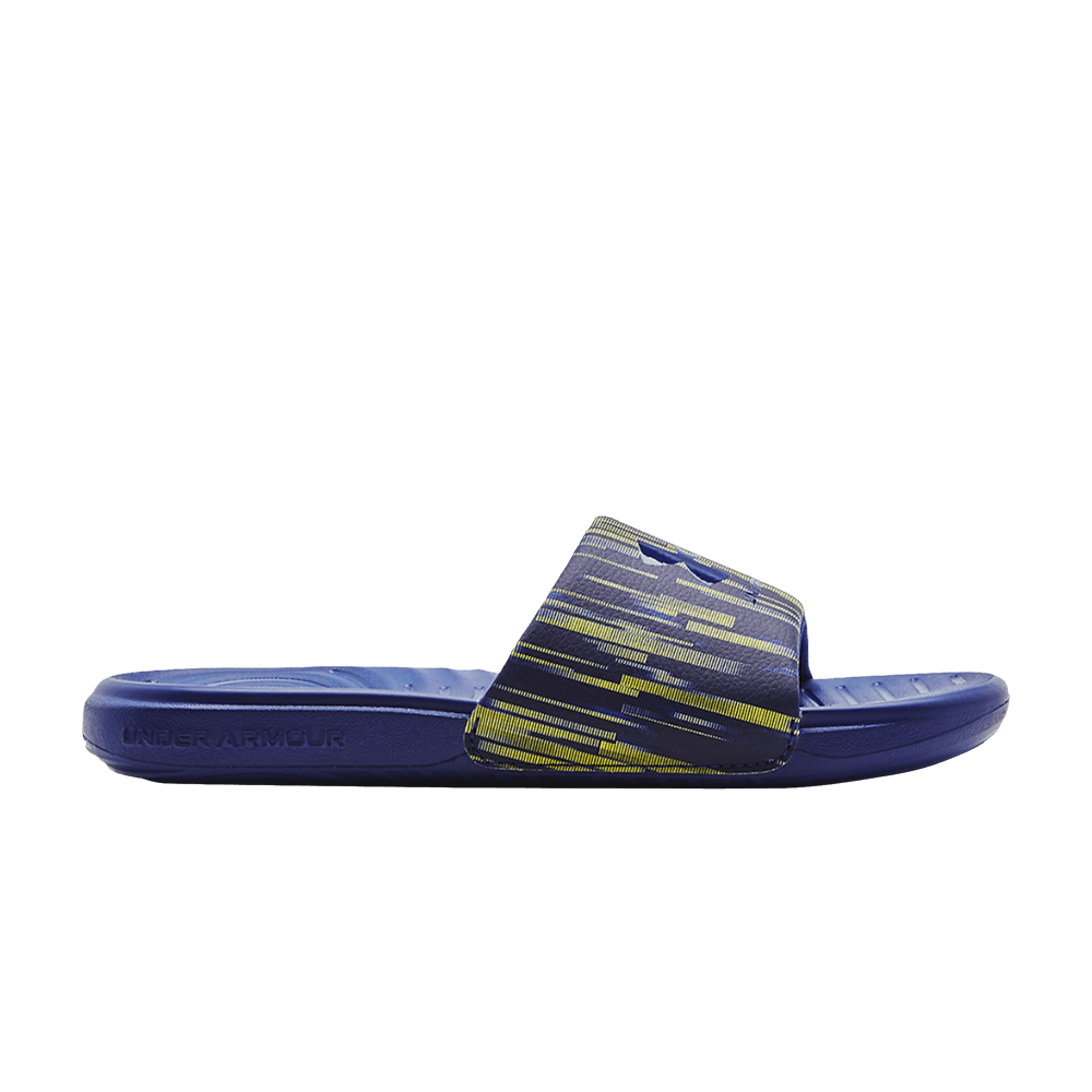 Buy 언더아머 키즈 안사 그래픽 슬라이드 '바우하우스 블루' 3024438-403