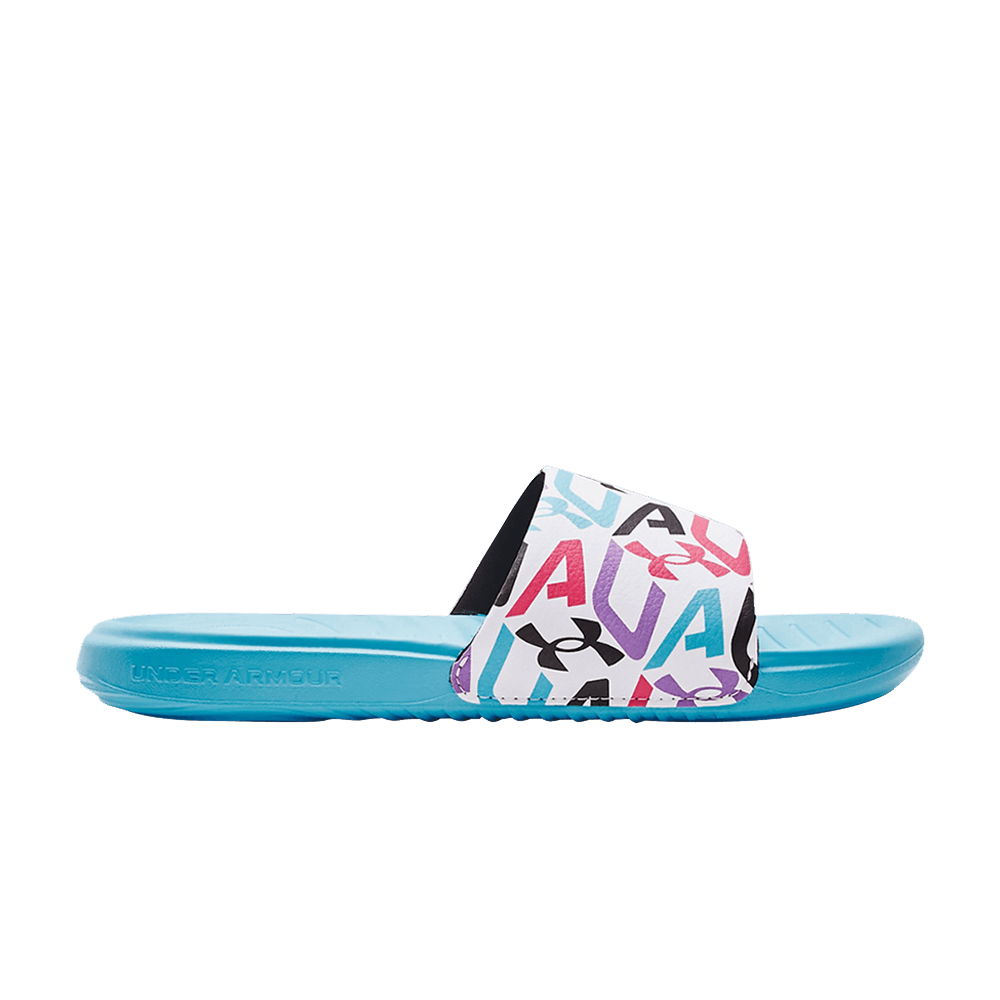 (Grade School) Under Armour Ansa Graphic Slide 'Fresco Blue White' 3024439-302