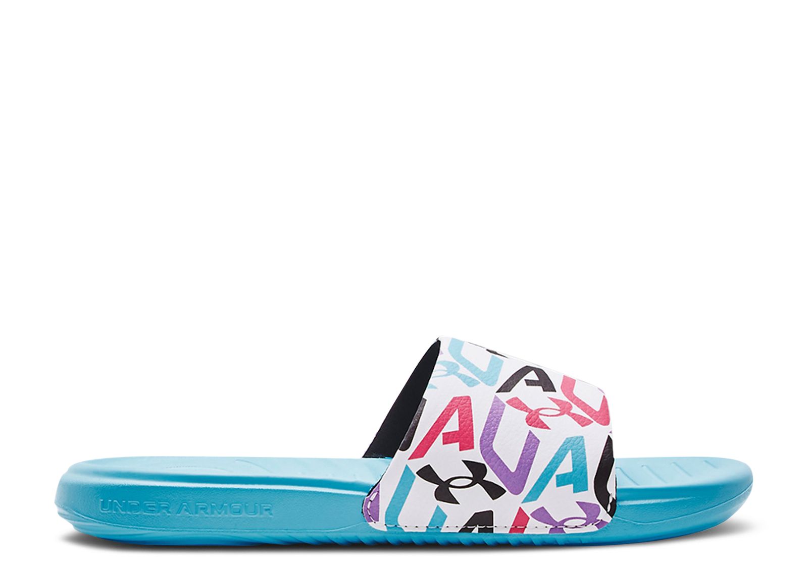 (Grade School) Under Armour Ansa Graphic Slide 'Fresco Blue White' 3024439-302