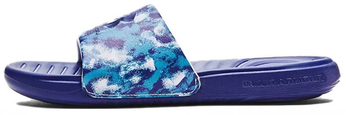 (Grade School) Under Armour Ansa Graphic Slide 'Sonar Blue Paint Smudge' 3024438-106 Buy (Grade School) Under Armour Ansa Graphic Slide 'Sonar Blue Paint Smudge' 3024438-106