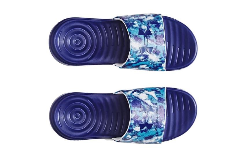 Lookbook (Grade School) Under Armour Ansa Graphic Slide 'Sonar Blue Paint Smudge' Biru 3024438-106