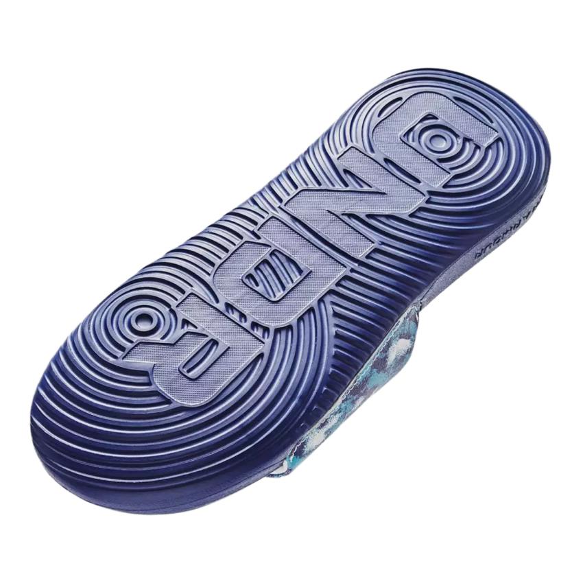 Shop (Grade School) Under Armour Ansa Graphic Slide 'Sonar Blue Paint Smudge' Biru 3024438-106