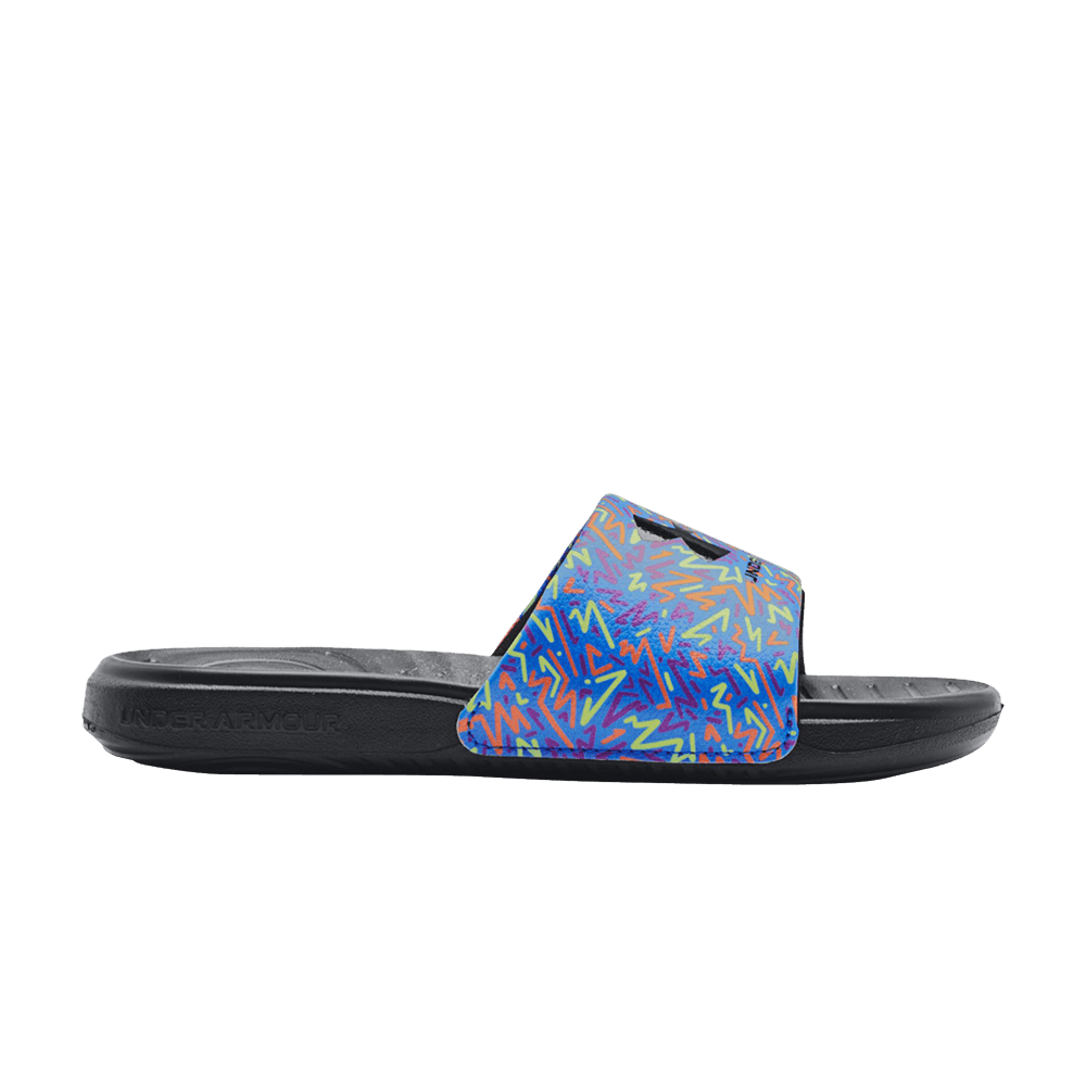 (Grade School) Under Armour Ansa Graphic Slide 'Water Black' 3024438-402