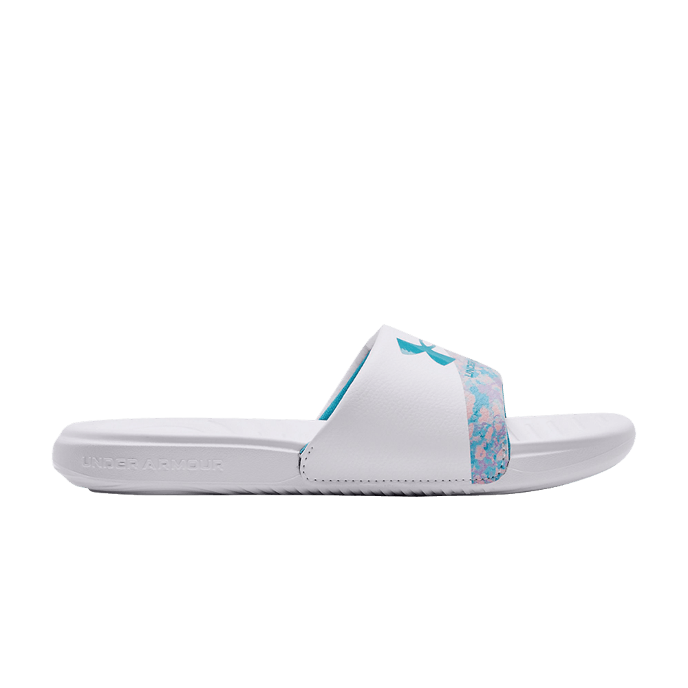 (Grade School) Under Armour Ansa Graphic Slide 'White Opal Blue' 3024439-101