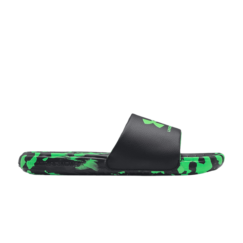 (Grade School) Under Armour Ansa Regrind Slide 'Black Stadium Green Camo' 3024798-001