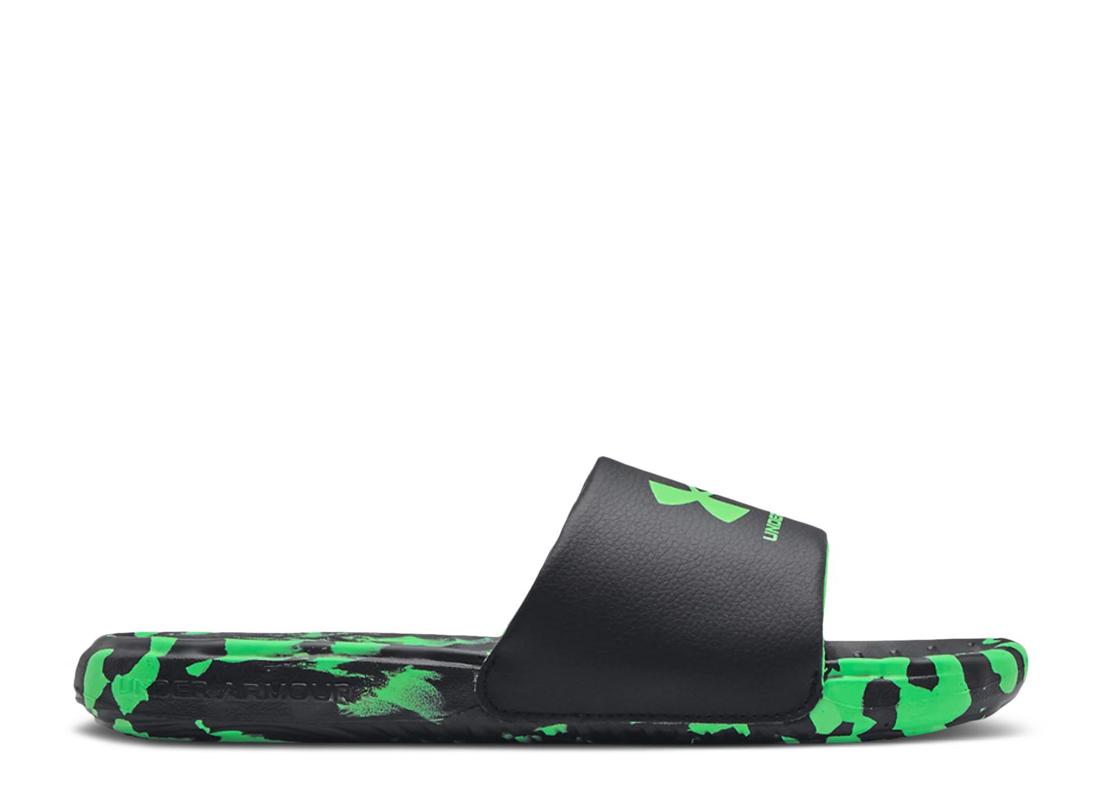 (Grade School) Under Armour Ansa Regrind Slide 'Black Stadium Green Camo' 3024798-001