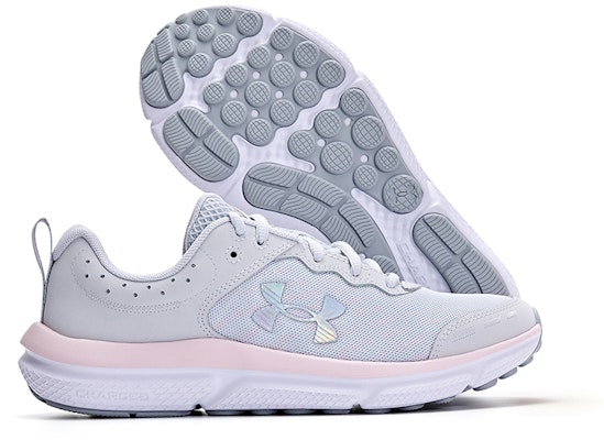 (Grade School) Under Armour Assert 10 AC 'Halo Grey Pink Sugar' 3026189-102 Details for (Grade School) Under Armour Assert 10 AC 'Halo Grey Pink Sugar' 3026189-102