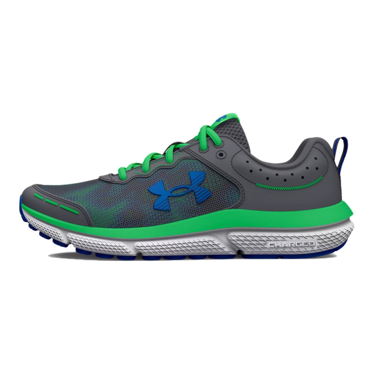 (Grade School) Under Armour Assert 10 AC Laser 'Pitch Grey Green Screen' 3026784-100