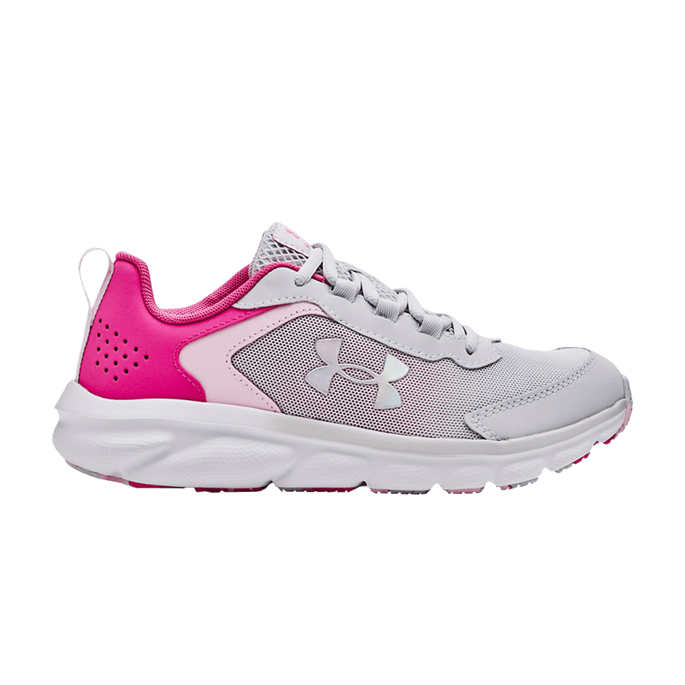 (Grade School) Under Armour Assert 9 'Halo Grey Rebel Pink' 3024634-104