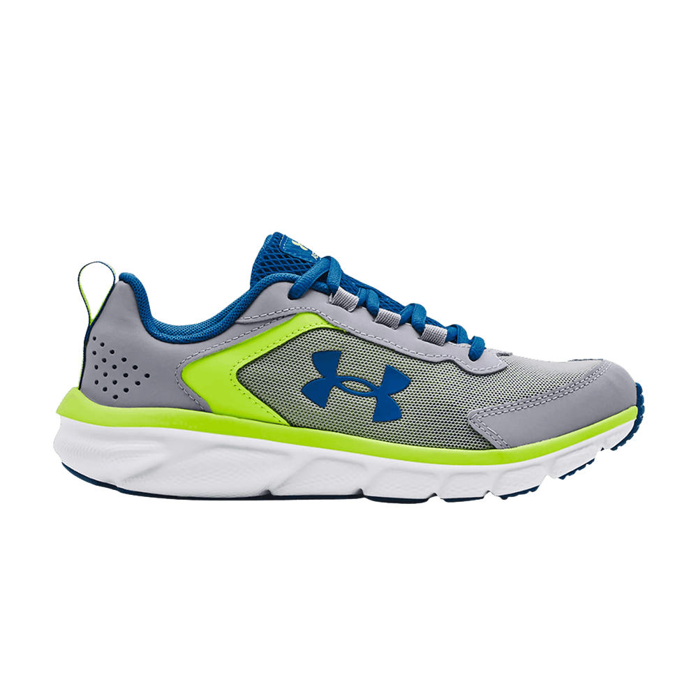 (Grade School) Under Armour Assert 9 'Mod Grey High-Vis Yellow' 3024633-104