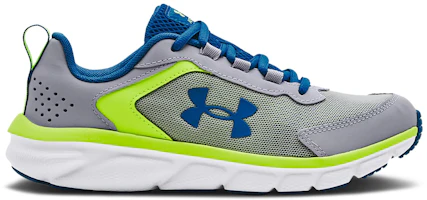 (Grade School) Under Armour Assert 9 'Mod Grey High-Vis Yellow' 3024633-104 (Grade School) Under Armour Assert 9 'Mod Grey High-Vis Yellow' 3024633-104