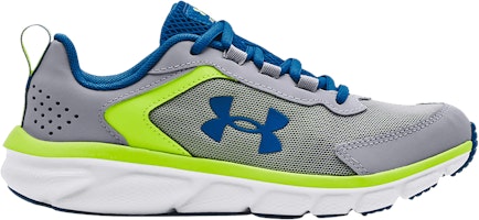 (Grade School) Under Armour Assert 9 'Mod Grey High-Vis Yellow' 3024633-104 (Grade School) Under Armour Assert 9 'Mod Grey High-Vis Yellow' 3024633-104