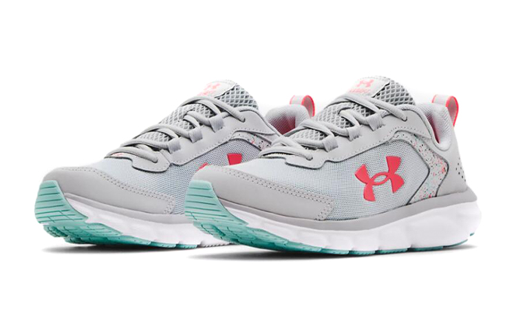 Lookbook (Grade School) Under Armour Assert 9 'Percikan Cat - Kelabu Halo Merah Jambu' 3024867-100