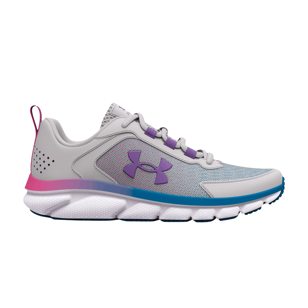 (Grade School) Under Armour Charged Assert 9 Wide 'Halo Grey White' 3025757-106