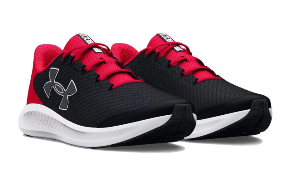 Lookbook (Enfants) Under Armour Charged Pursuit 3 ''Big Logo - Noir Rouge'' 3026695-001