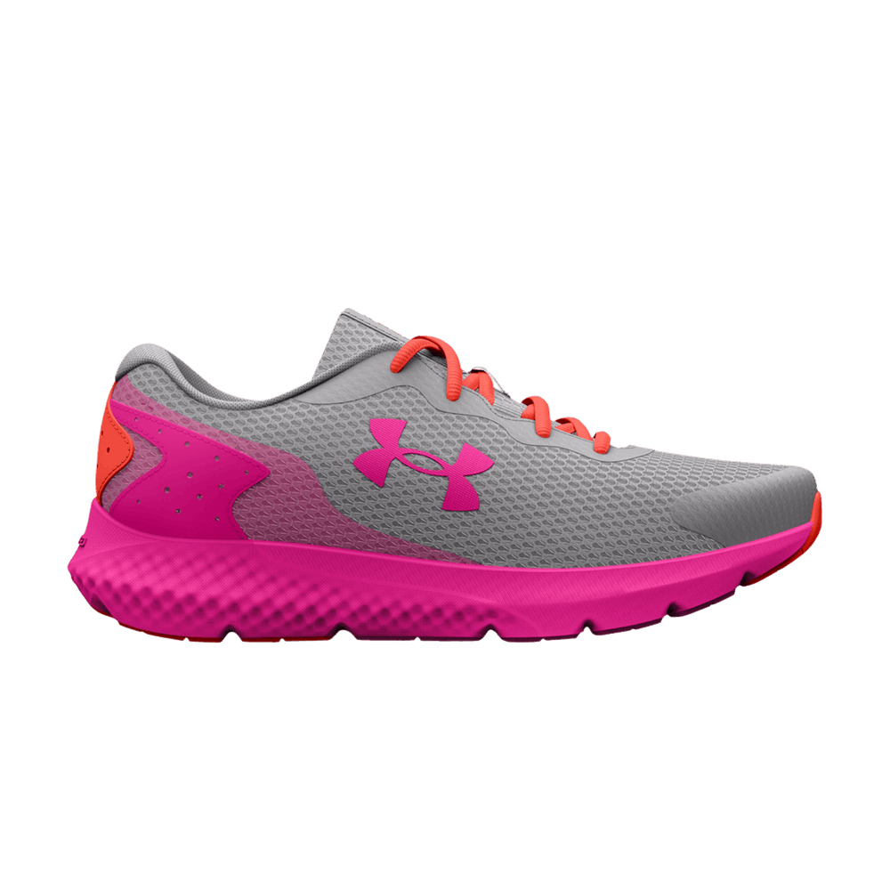 (Grade School) Under Armour Charged Rogue 3 'Grey Pink After Burn' 3025007-102
