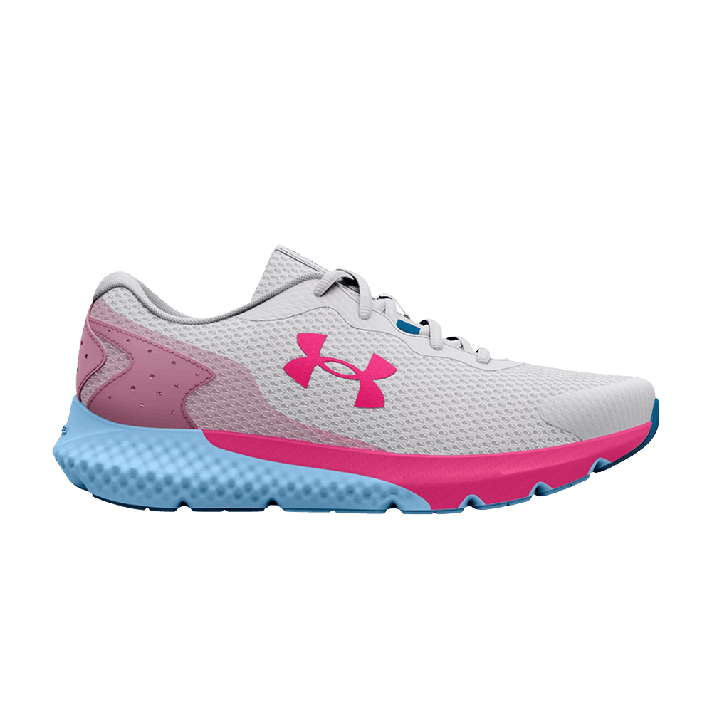 (Grade School) Under Armour Charged Rogue 3 'Halo Grey Peninsula Blue' 3025007-101