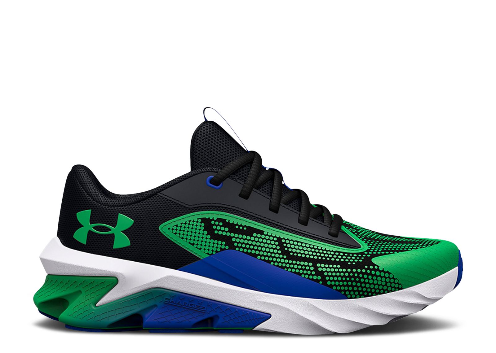 (Grade School) Under Armour Charged Scramjet 4 'Black Versa Blue' 3024208-002