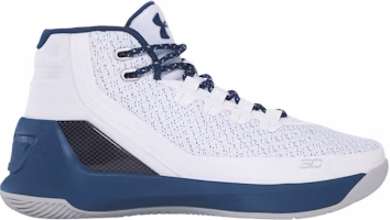 (Grade School) Under Armour Curry 3 'White Blackout Navy' 1274061-105 (Grade School) Under Armour Curry 3 'White Blackout Navy' 1274061-105