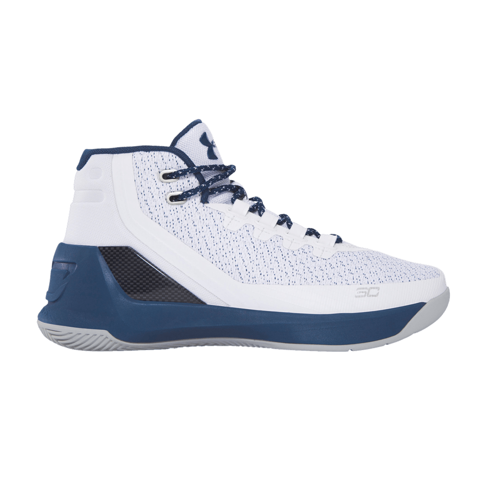 (Grade School) Under Armour Curry 3 'White Blackout Navy' 1274061-105