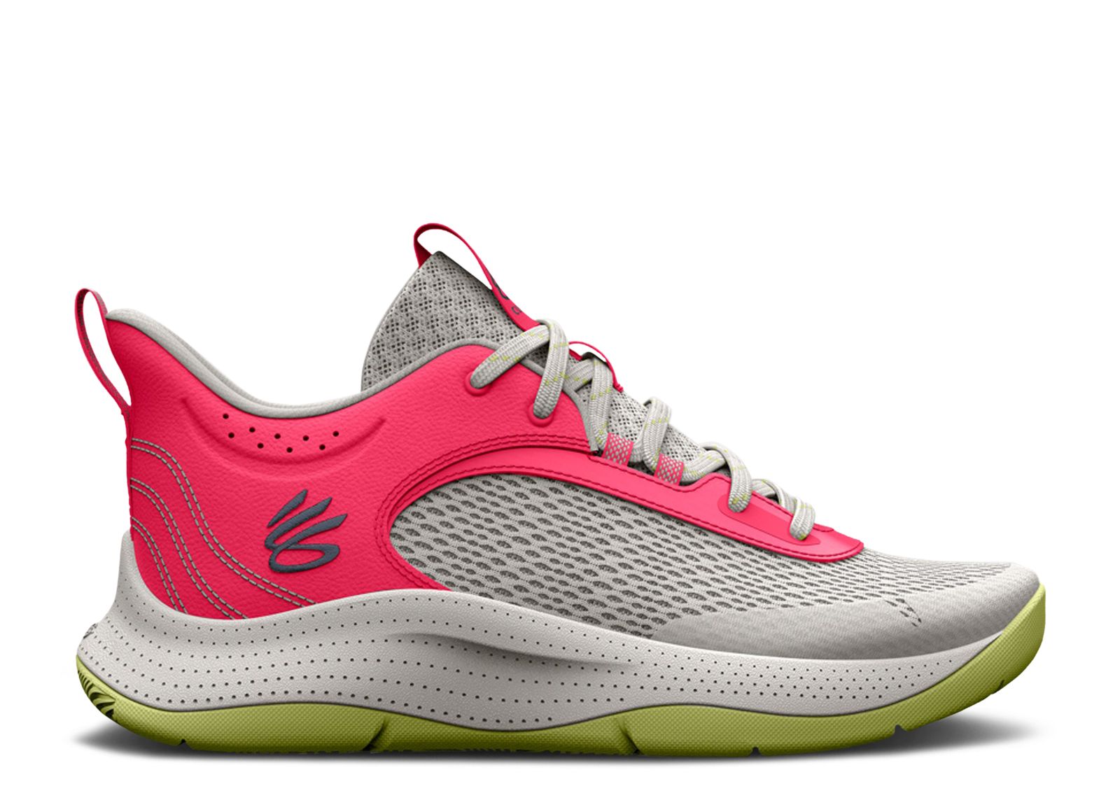 (Grade School) Under Armour Curry 3Z6 'Grey Mist Pink Shock' 3025091-102