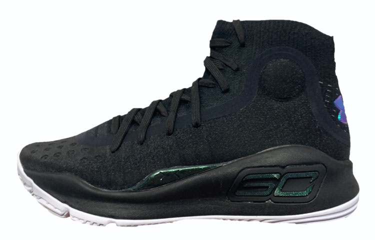 (Grade School) Under Armour Curry 4 Mid 'Black' 1295995-007
