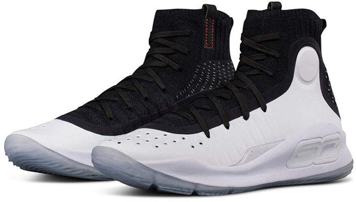 (Grade School) Under Armour Curry 4 Mid 'Black White' 1295995-004 Lookbook (Grade School) Under Armour Curry 4 Mid 'Black White' 1295995-004