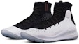 Lookbook (Grade School) Under Armour Curry 4 Mid 'Hitam Putih' 1295995-004