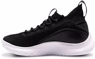 (Grade School) Under Armour Curry Flow 8 Black White 3023527-002 (Grade School) Under Armour Curry Flow 8 Black White 3023527-002