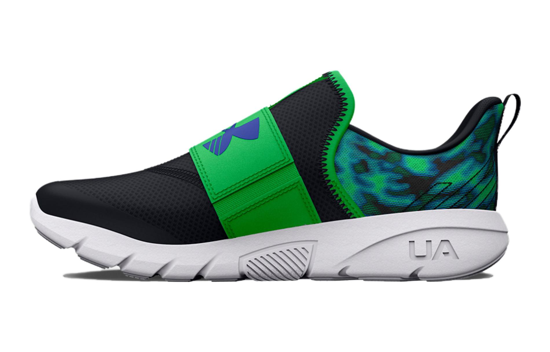 (Grade School) Under Armour Flash Laser 'Marble - Black Green Screen' 3026785-001