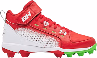 (Grade School) Under Armour Harper 6 Mid RM 'Red Hyper Green' 3024325-600 (Grade School) Under Armour Harper 6 Mid RM 'Red Hyper Green' 3024325-600