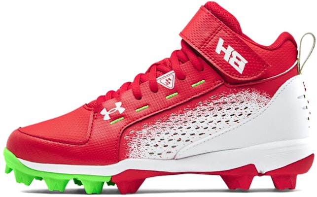 (Grade School) Under Armour Harper 6 Mid RM 'Red Hyper Green' 3024325-600 Buy (Grade School) Under Armour Harper 6 Mid RM 'Red Hyper Green' 3024325-600