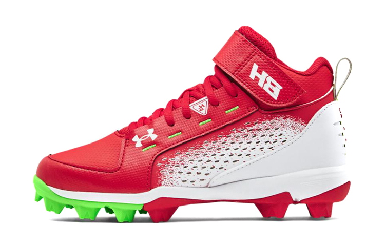 (Grade School) Under Armour Harper 6 Mid RM 'Red Hyper Green' 3024325-600