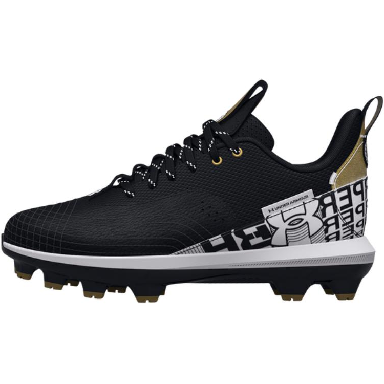 (Grade School) Under Armour Harper 7 Low TPU 'Black White Gold' 3025596-001