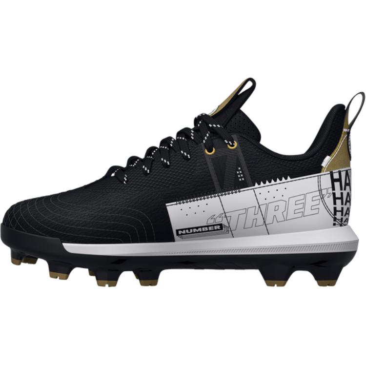 Order (Grade School) Under Armour Harper 7 Low TPU ''Zwart Wit Goud'' 3025596-001
