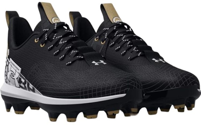 (Grade School) Under Armour Harper 7 Low TPU 'Black White Gold' 3025596-001 Lookbook (Grade School) Under Armour Harper 7 Low TPU 'Black White Gold' 3025596-001