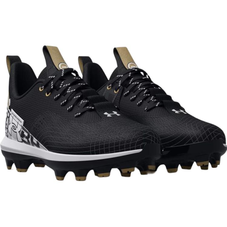 Lookbook (Grade School) Under Armour Harper 7 Low TPU ''Zwart Wit Goud'' 3025596-001
