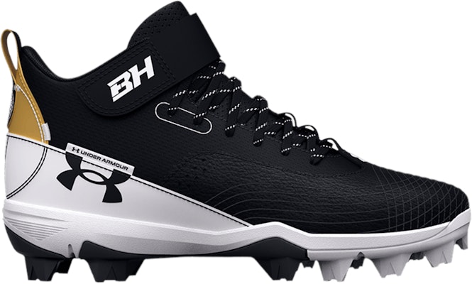 (Grade School) Under Armour Harper 7 Mid RM 'Hitam Putih Emas' 3025598-001 Buy (Grade School) Under Armour Harper 7 Mid RM 'Hitam Putih Emas' 3025598-001