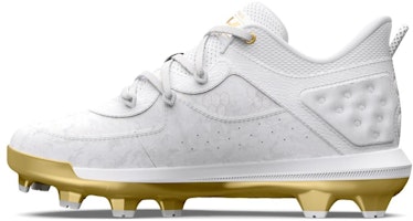 (Grade School) Under Armour Harper 8 TPU 'White Metallic Gold' 3026595-100 (Grade School) Under Armour Harper 8 TPU 'White Metallic Gold' 3026595-100